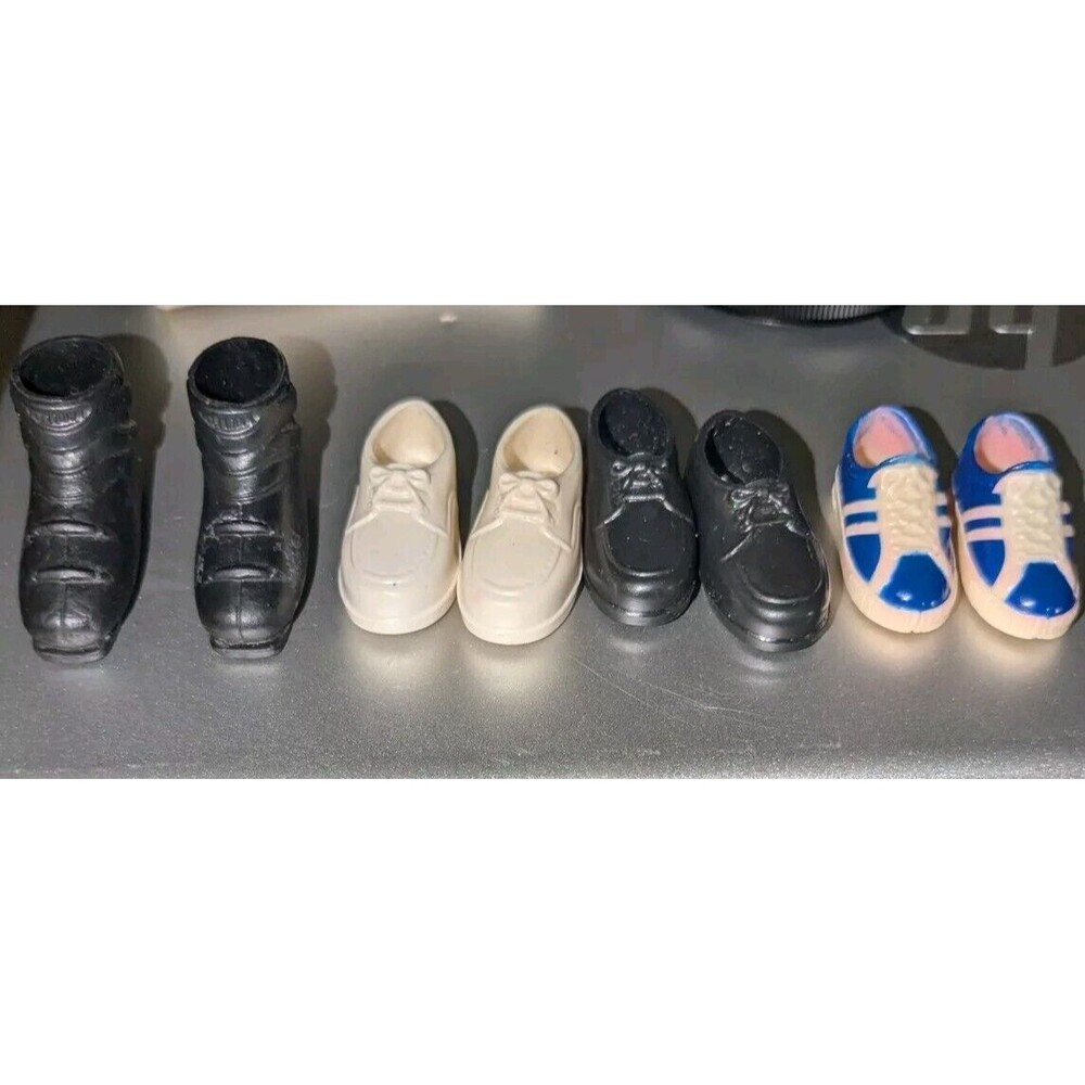 Vintage Lot Ken Doll Shoes - Dress, Boots, Tennis Shoes Lot Of 4
